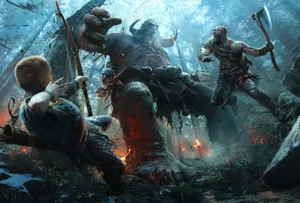 Epic Battle Of God Of War Characters Wallpaper