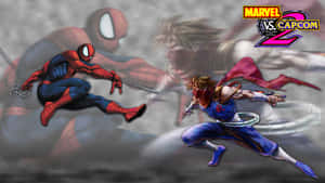 Epic Battle Of Marvel Vs Capcom Characters Wallpaper