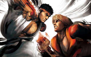 Epic Battle Of Street Fighter Characters Wallpaper