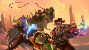 Epic Battle On Hearthstone's Saviors Of Uldum In High Resolution Wallpaper