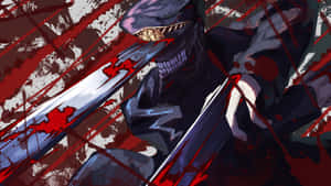 Epic Battle Scene Between Chainsaw Man And Katana Man Wallpaper