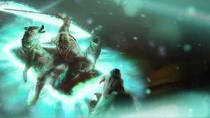 Epic Battle Scene From Gwent: The Witcher Card Game Wallpaper