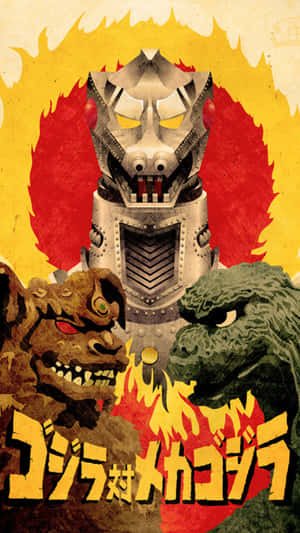 Epic Battle Scene: Godzilla Vs Mechagodzilla Wallpaper