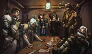 Epic Battle Scene In A Fantasy Rpg Game Wallpaper