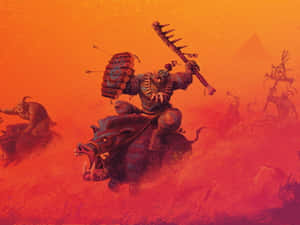 Epic Battle Scene In A Strategy Game Wallpaper