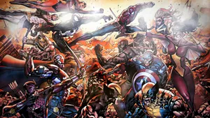 Epic Battle Scene In Secret Wars Wallpaper