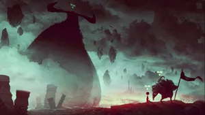 Epic Battle Scene In The World Of Fantasy Rpgs Wallpaper