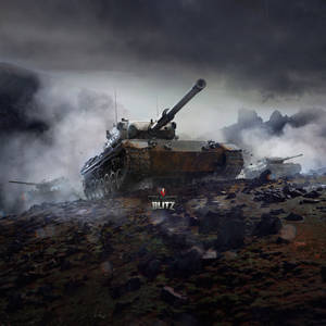 Epic Battle Scene In World Of Tanks Blitz Wallpaper