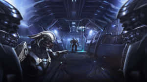 Epic Battle Scene Of Halo Covenant Wallpaper