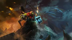 Epic Battle Scene With Starcraft Characters Wallpaper