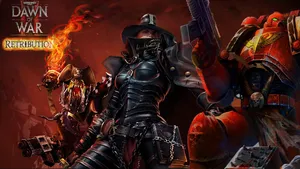 Epic Battle Showdown In Warhammer 40000: Dawn Of War Wallpaper