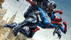 Epic Battle Spiderman Vs Venom Wallpaper