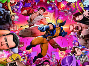 Epic Battle Unleashed - Marvel Vs. Capcom Wallpaper Wallpaper