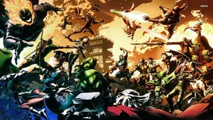 Epic Battle Unleashed: Marvel Vs Capcom Wallpaper