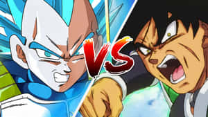 Epic Battle - Vegeta And Broly Faceoff Wallpaper