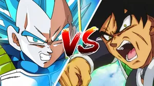 Epic Battle - Vegeta And Broly Faceoff Wallpaper
