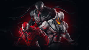 Epic Battle - Venom Faces Carnage In An Intense Battle! Wallpaper