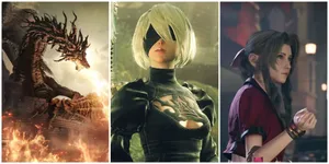 Epic Battle: Warriors And Magical Beasts In A Fantasy Game World Wallpaper