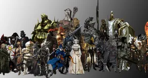 Epic Battle With A Fearsome Dark Souls Boss Wallpaper