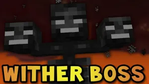 Epic Battle With The Minecraft Wither Boss Wallpaper
