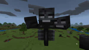 Epic Battle With The Wither Boss In Minecraft Wallpaper