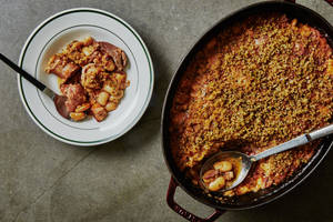 Epic Cassoulet French Dish Flat Lay Shot Wallpaper