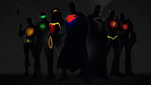 Epic Clash Of Animated Superheroes Wallpaper