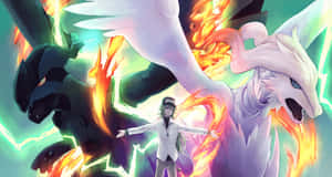 Epic Clash Of Reshiram And Zekrom - Pokemon Pfp Wallpaper