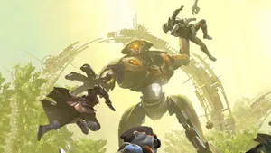 Epic Destiny Characters Showcasing Their Skills Wallpaper