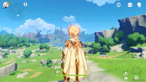 Epic Dragon Battle Scene In Fantasy Game Wallpaper