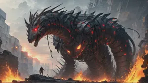 Epic_ Dragon_ Confrontation Wallpaper