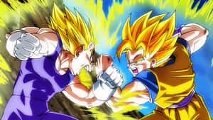 Epic Duel Between Goku And Vegeta Wallpaper