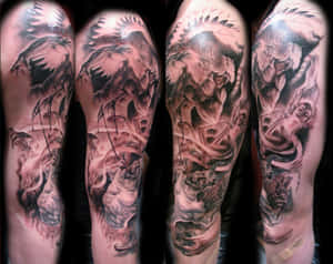 Epic Fantasy Arm Sleeve Tattoo Wallpaper