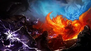 Epic Fantasy Battle Art Wallpaper