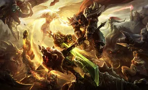 Epic Fantasy Battle Artwork Wallpaper