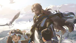 Epic Fantasy Heroand Companions Wallpaper