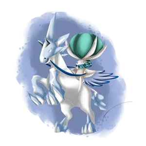 Epic Fantasy Illustration Of Calyrex On Glastrier In A Dynamic Battle Stance Wallpaper