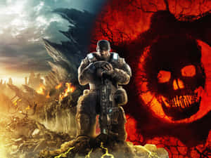 Epic Gears Of War 1 Action Scene Wallpaper