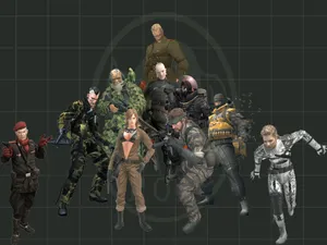 Epic Group Of Metal Gear Solid Characters Wallpaper