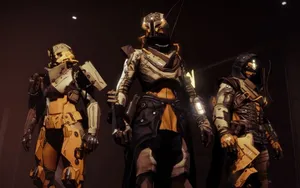 Epic Guardians Gearing Up For Battle In Destiny Wallpaper