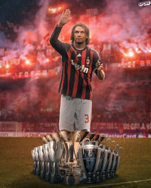 Epic Home Screen Edit Of Paolo Maldini Wallpaper