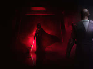 Epic Lightsaber Battle In The Dark Wallpaper