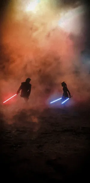 Epic Lightsaber Duel Mustafar Wallpaper