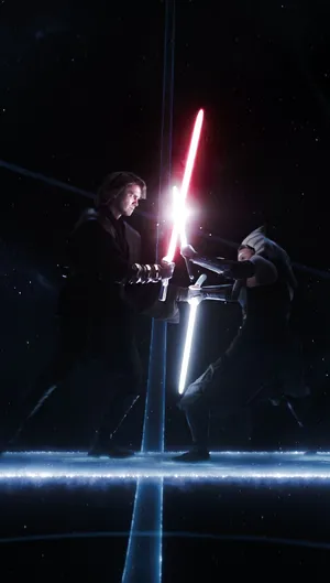 Epic Lightsaber Duel Star Wars Wallpaper