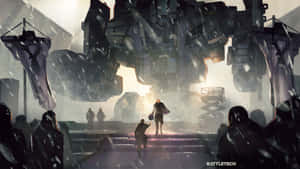 Epic Mech Battle In Battletech Wallpaper