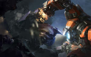 Epic_ Mecha_ Battle_ Artwork Wallpaper