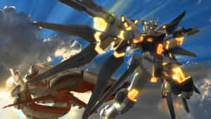 Epic Mecha Battle Sky Wallpaper