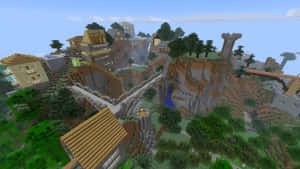 Epic Minecraft Server Landscape Wallpaper