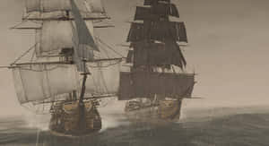 Epic Naval Battle In Assassin's Creed 4: Black Flag Wallpaper