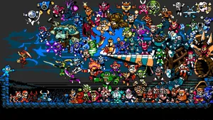 Epic Pixel Battle Featuring Shovel Knight Wallpaper